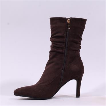 Una Healy Leak It Highheel Mid Calf Boot - Chocolate